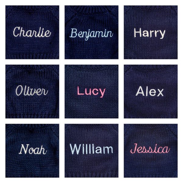 Bashful Blush Bunny with Personalised Navy Jumper