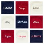 Blossom Cherry Bunny with Personalised Navy Jumper