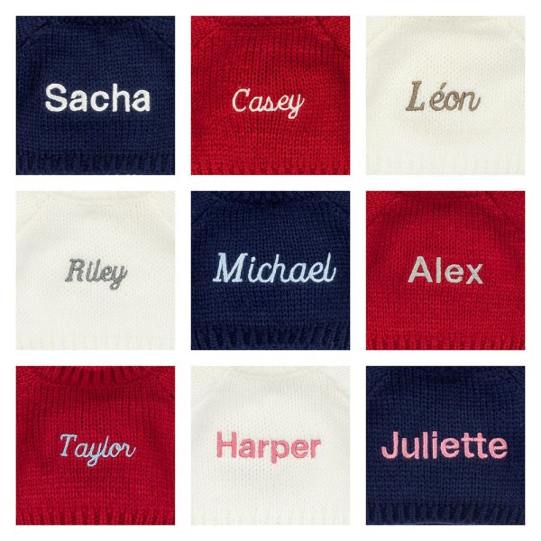 Blossom Cherry Bunny with Personalised Navy Jumper