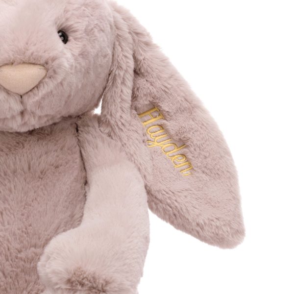 Personalised Bashful Luxe Bunny Rosa Huge
