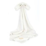Personalised Bashful Luxe Bunny Luna Blankie