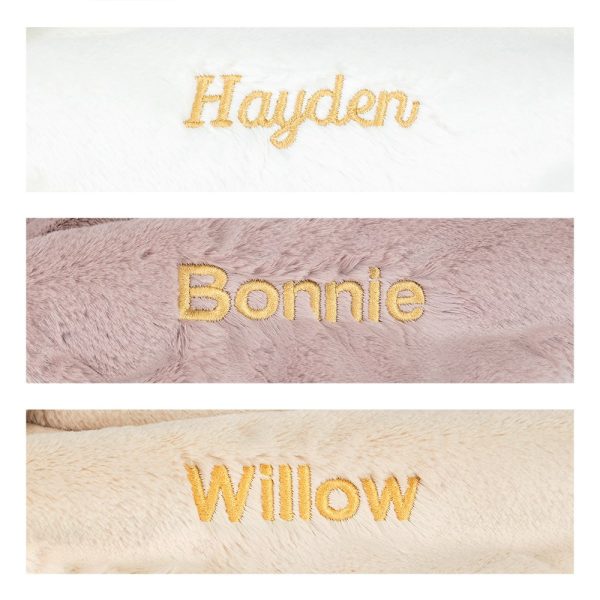Personalised Bashful Luxe Bunny Rosa Blankie