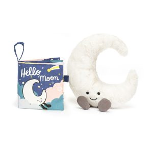 Hello Moon Fabric Book and Amuseables Moon Medium