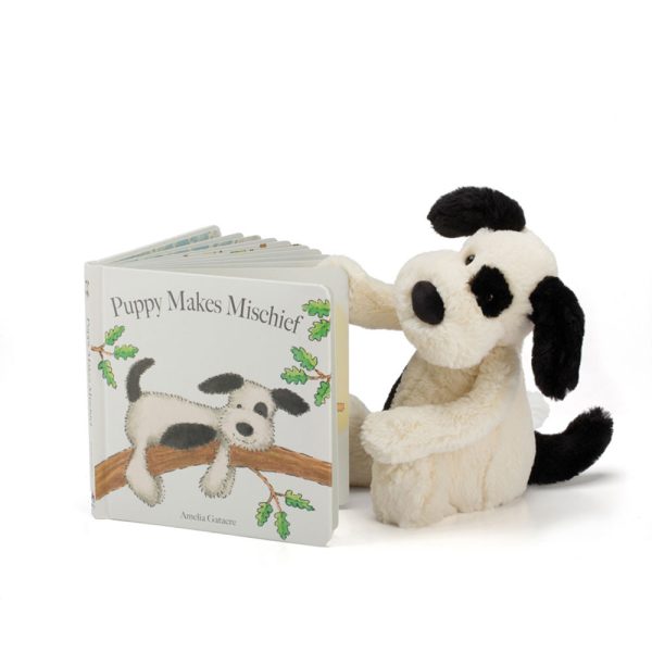 Puppy Makes Mischief Book and Bashful Puppy Medium